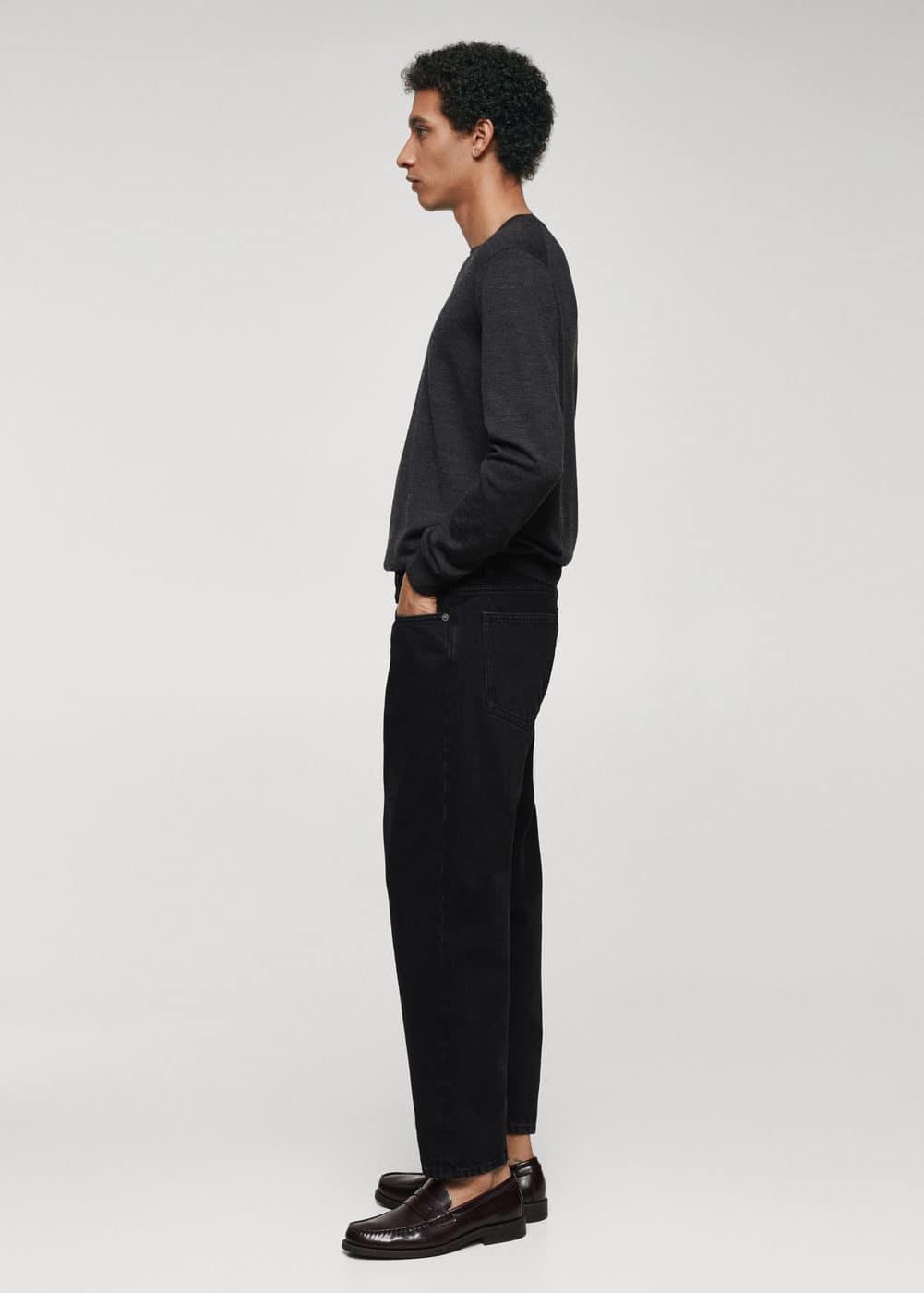 MANGO MAN - Tapered-fit jeans black denimMen Product Image