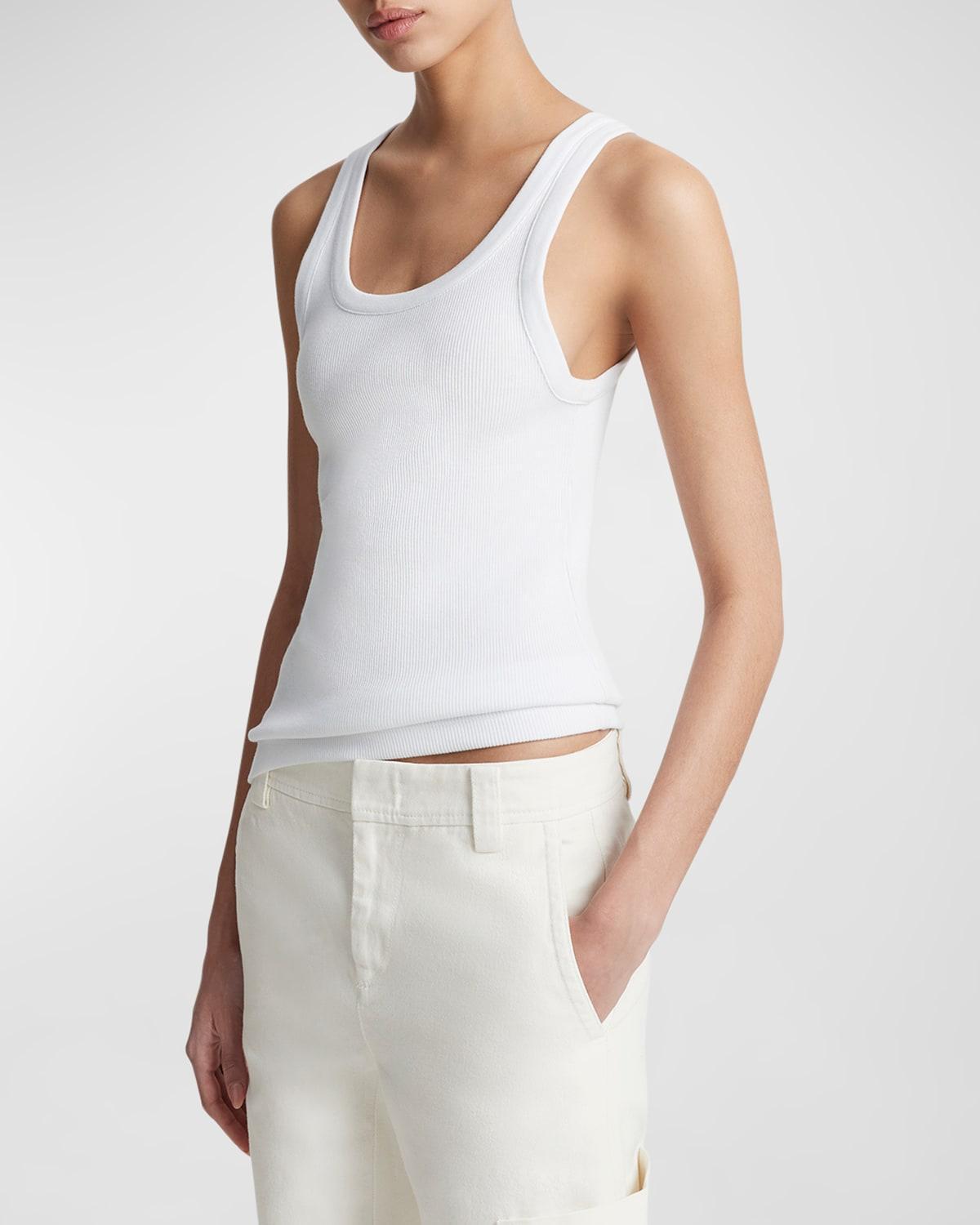 Scoop-Neck Ribbed Tank Top Product Image