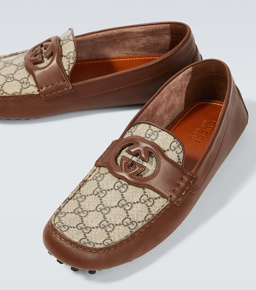 GUCCI Interlocking G Slip-on Loafers In Brown Sugar Beige Ebony Product Image