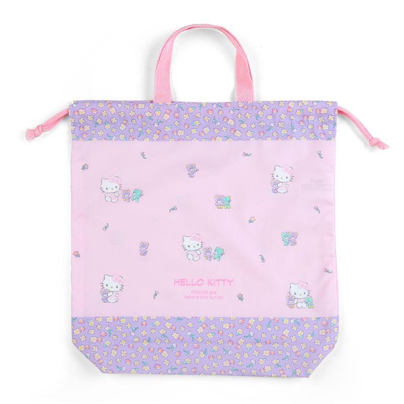 Hello Kitty Flower Drawstring Tote Bag Product Image