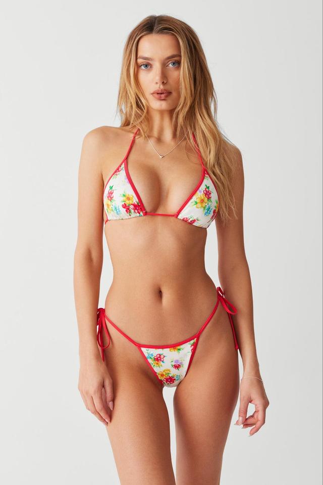 Hazel Shine Skimpy Bikini Bottom - Sweet Hibiscus Product Image