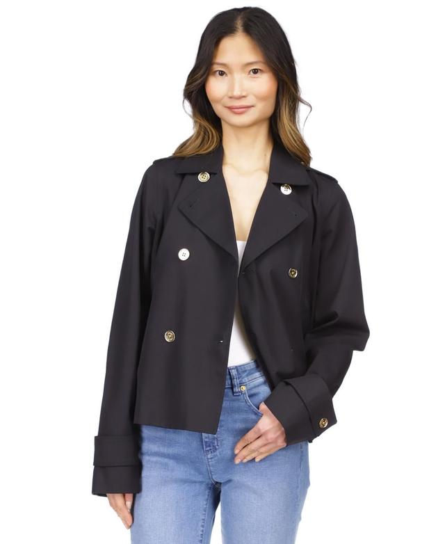 Michael Michael Kors Womens Cotton Twill Cropped Peacoat Product Image