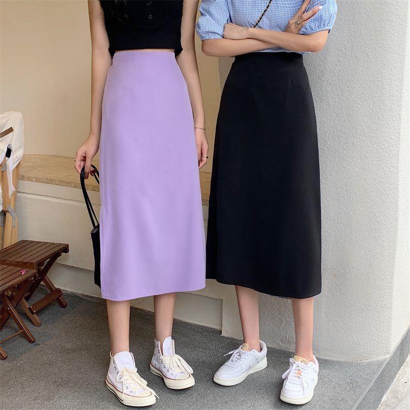 Denim Midi Skirt Product Image