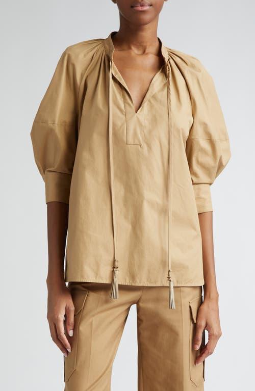 Max Mara Carpi Lantern Sleeve Cotton Poplin Top product image