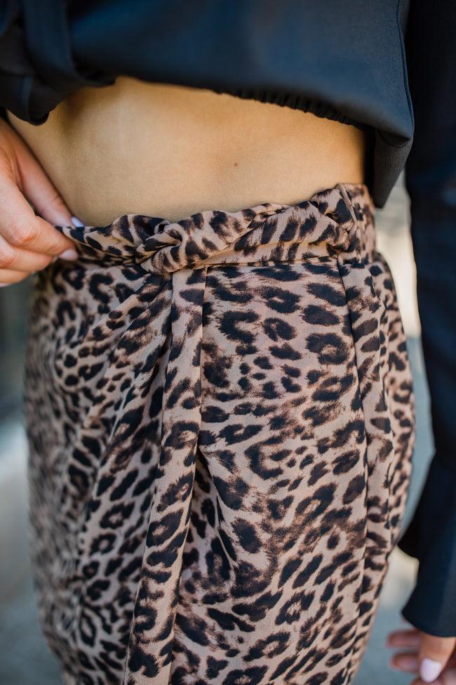 Call Me Later Leopard Print Mini Skort FINAL SALE Product Image