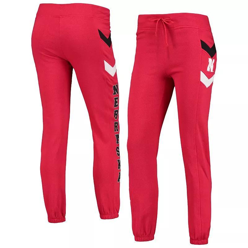 Womens Colosseum Scarlet Nebraska Huskers Kripke Chevron Jogger Pants Product Image