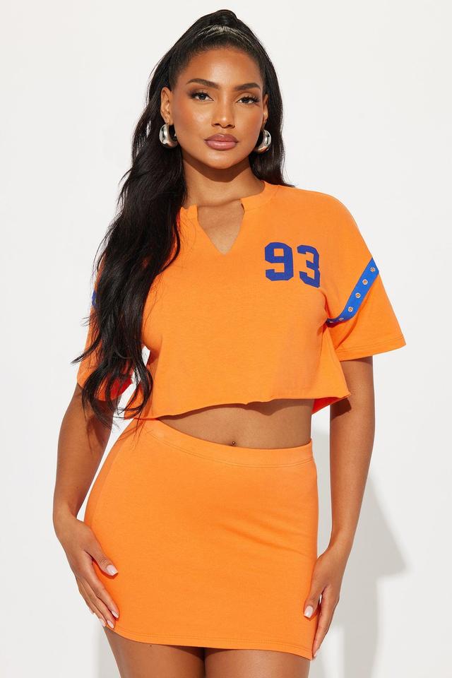 Portugal Micro Mini Skirt Set - Orange Product Image