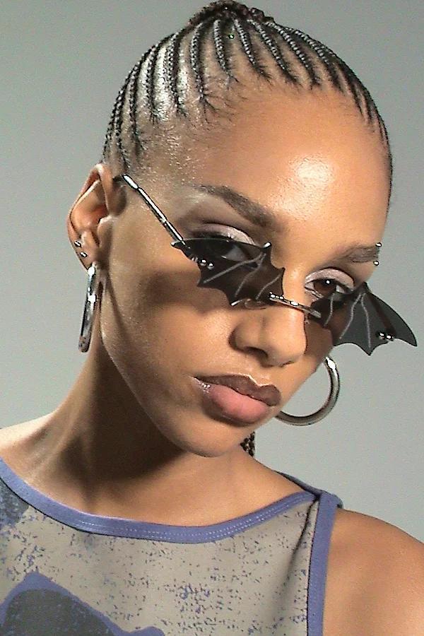 Black Bat Sunglasses Womens at Urban Outfitters Product Image