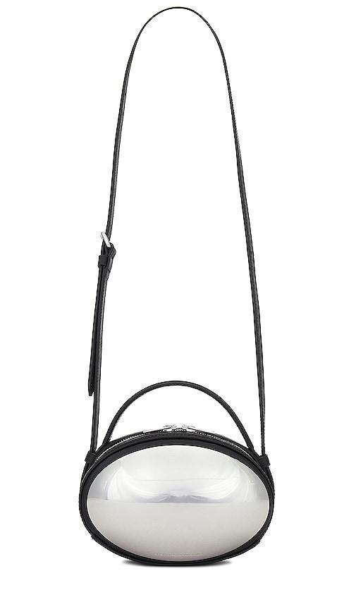 Womens Small Dome Leather Crossbody Bag Product Image