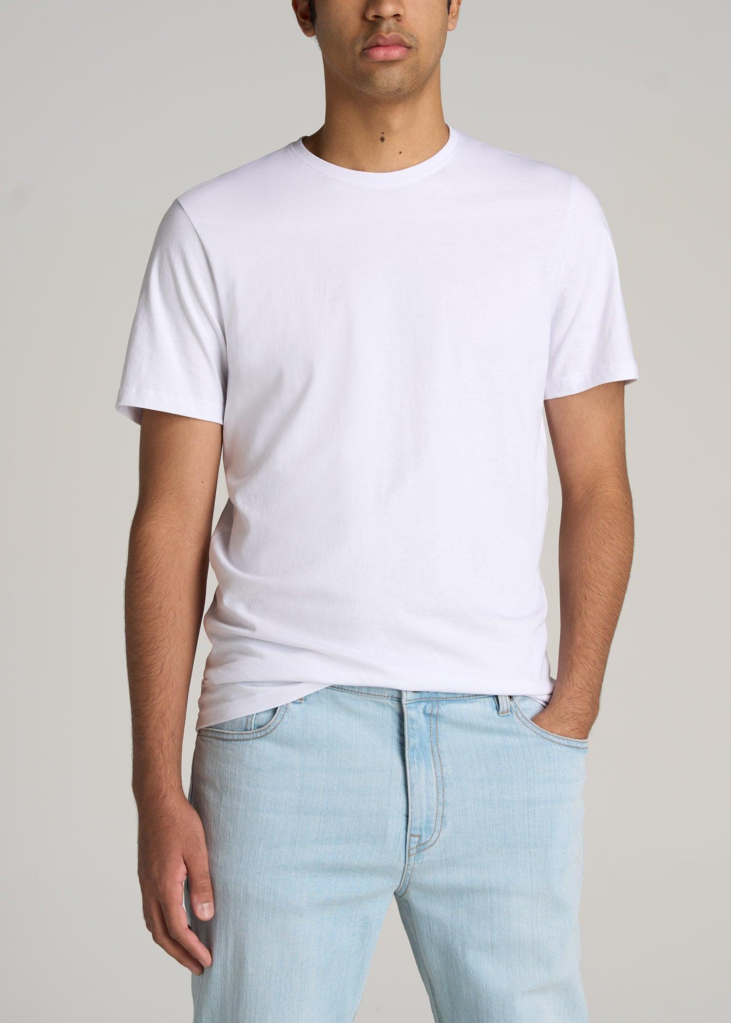 The Everyday REGULAR-FIT Crewneck Tall Men's T-Shirt in White Product Image