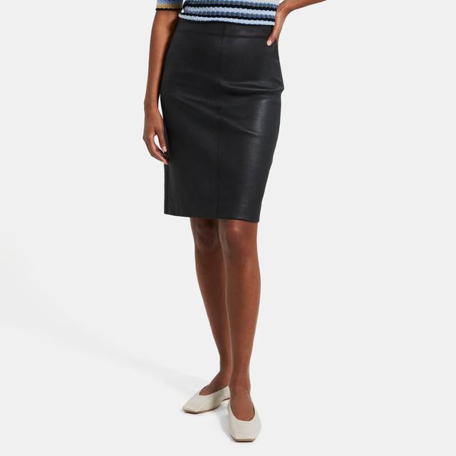 Leather Pencil Skirt | Theory Outlet Product Image