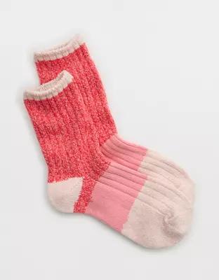 Aerie Colorblock Marled Crew Socks Product Image