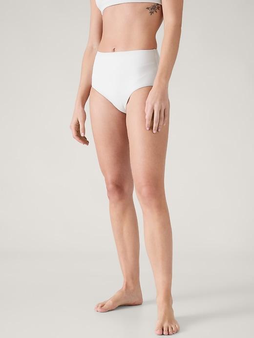 High Waist Pique Swim Bottom Product Image