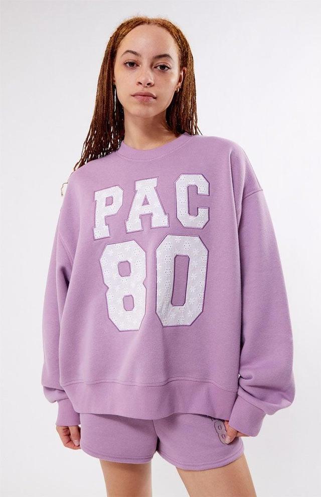 Women's Pac 1980 Eyelet Crew Neck Sweatshirt Product Image