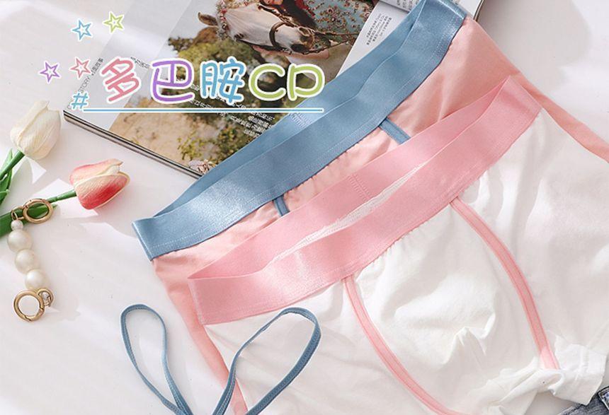 Couple Matching Set: Contrast Trim Panties + Boxers Product Image