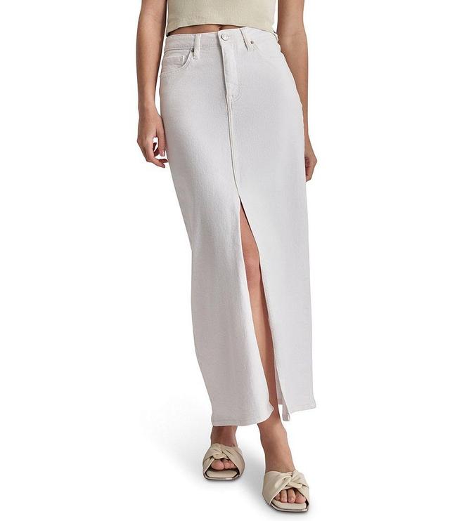 DKNY Jeans Denim High Rise Maxi Skirt Product Image