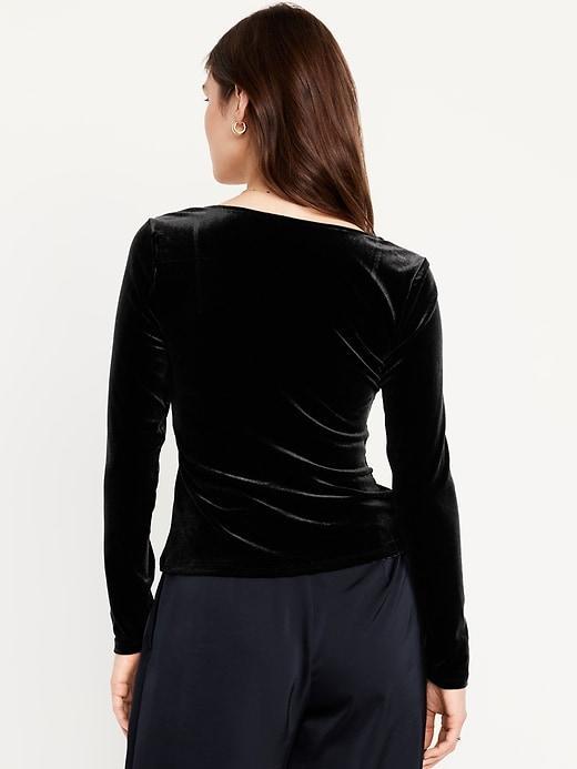 Fitted Velvet Top Product Image