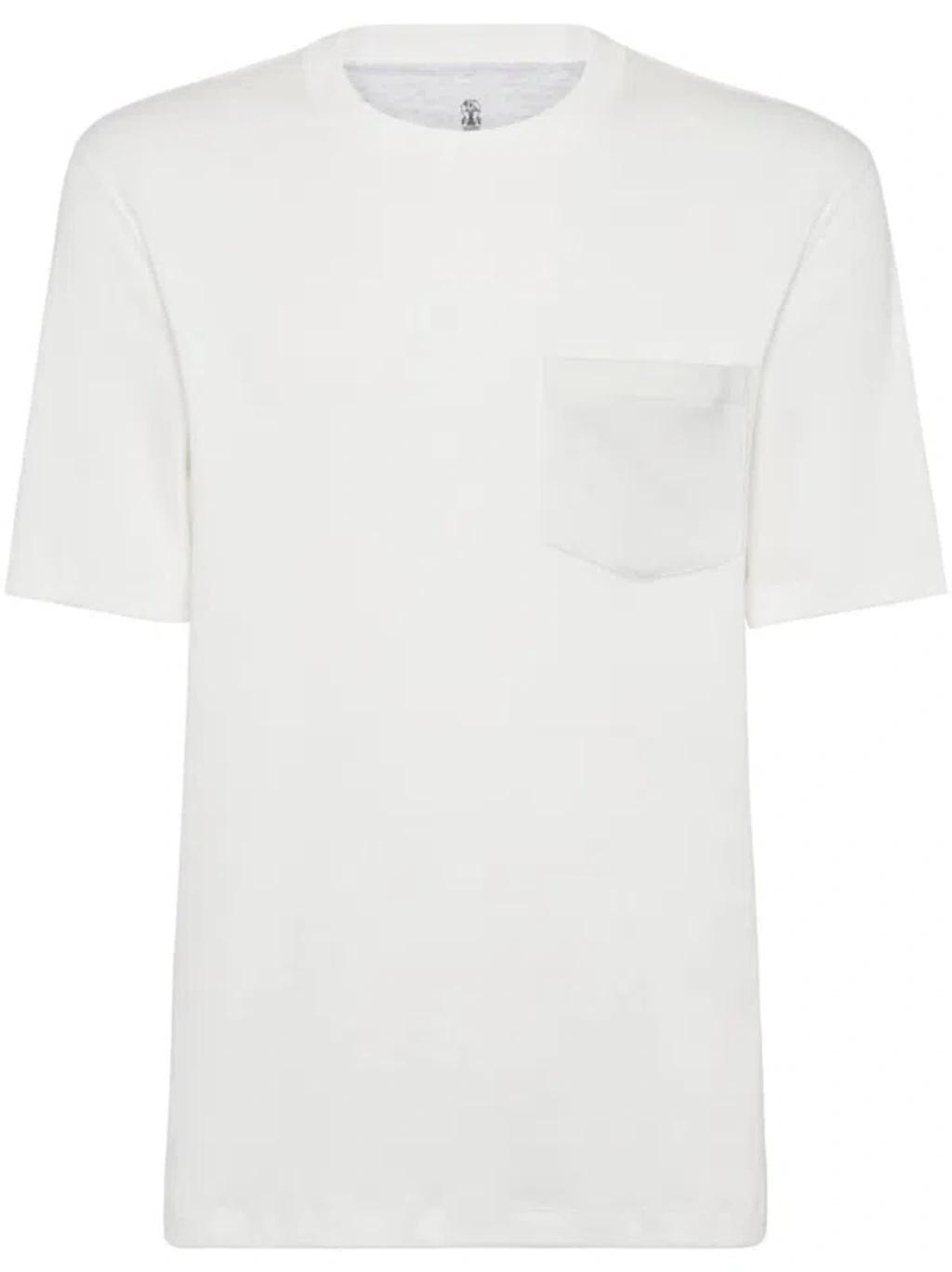 BRUNELLO CUCINELLI Patch-pocket Cotton T-shirt In Off White Product Image