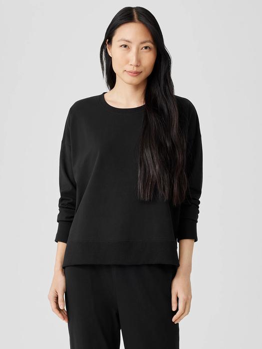 EILEEN FISHER Pima Cotton Stretch Jersey Box-Topfemale Product Image