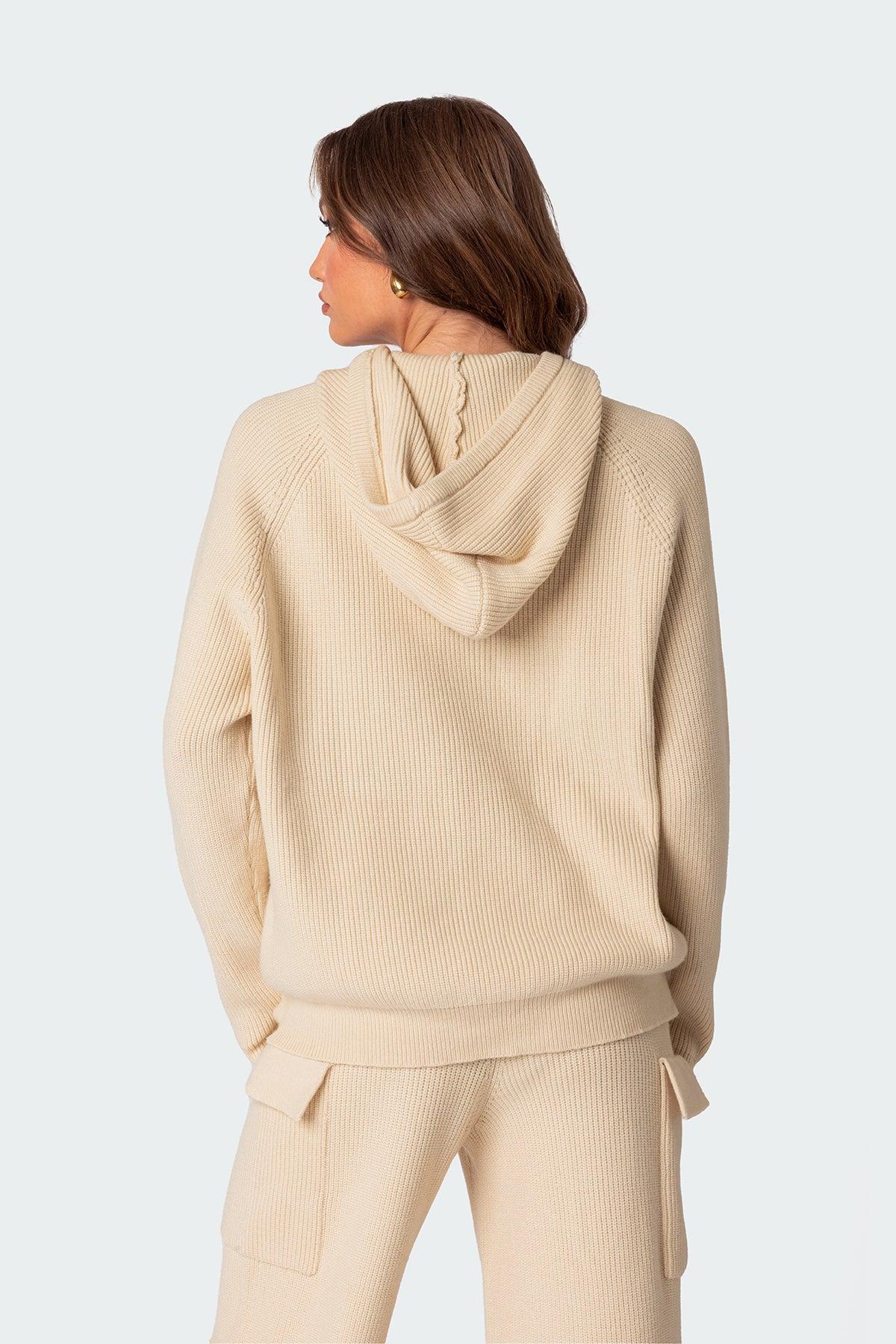 Wynter Oversized Knit Hoodie Product Image