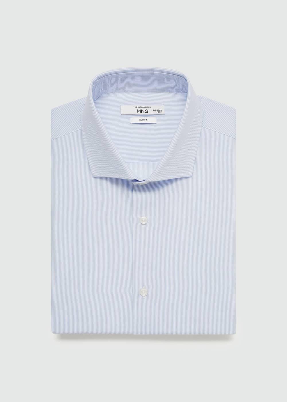 Mango Mens Twill Pinstripe Dress Shirt Product Image