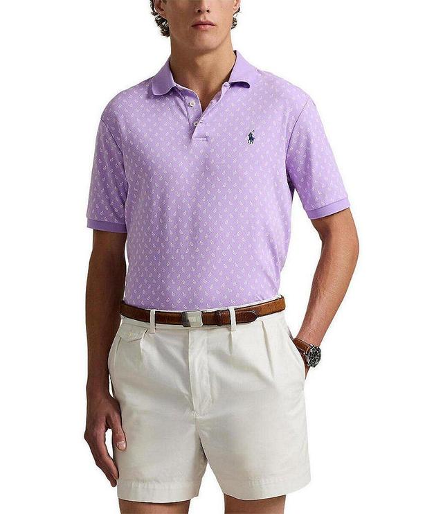 Polo Ralph Lauren Classic Fit Soft Cotton Mini Paisley Print Short Sleeve Polo Shirt Product Image