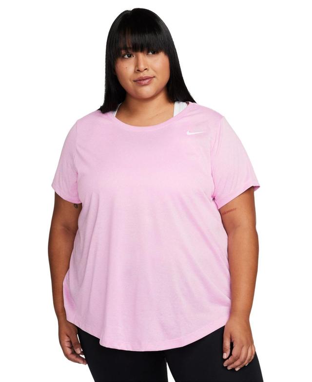 Nike Plus Size Active Dri-fit Womens Short-Sleeve Logo T-Shirt Product Image