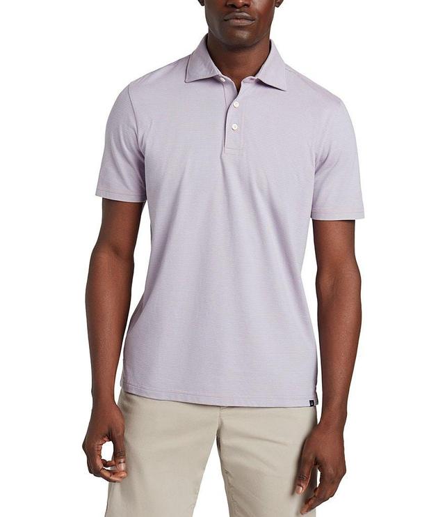 Faherty Movement Thin Stripe Short Sleeve Polo Shirt Product Image