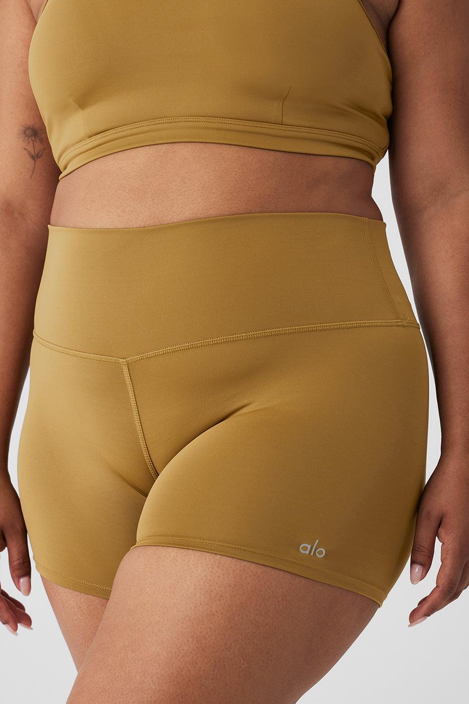 3" High-Waist Airlift Short - Golden Olive Branch Female Product Image