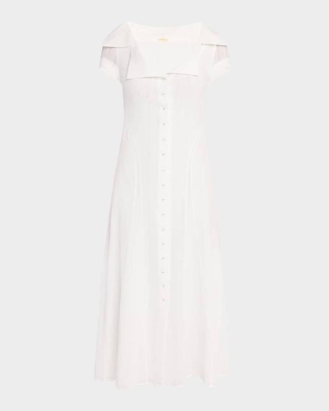 Jeanie Textured Voile Midi Dress Product Image