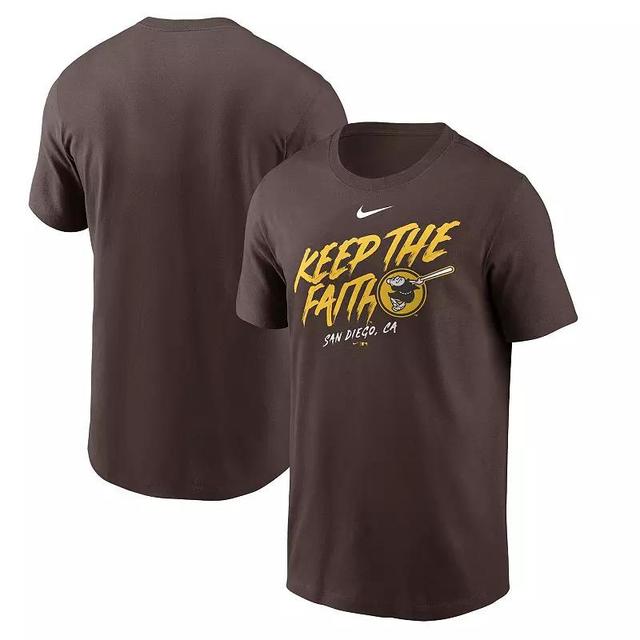 Mens Nike Heathered Gray San Diego Padres Keep the Faith Local Team T-Shirt Product Image