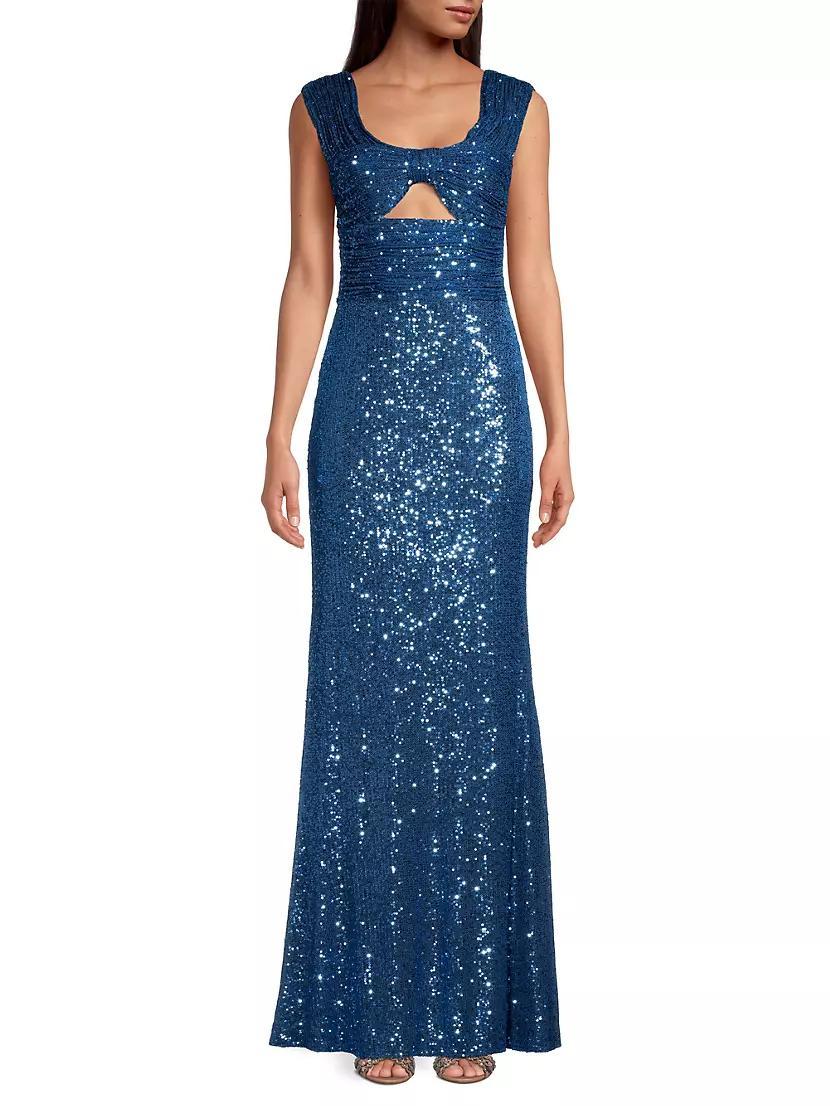 Sequin Keyhole Column Gown Product Image