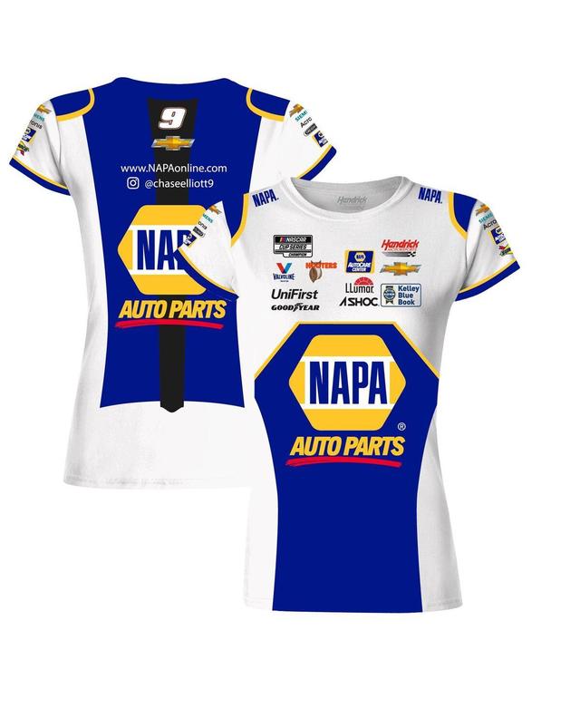 Womens Hendrick Motorsports Team Collection White Chase Elliott Napa Sublimated Uniform T-shirt Product Image