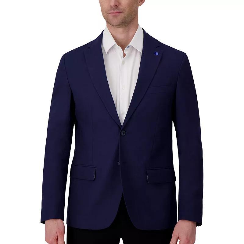 Mens Report Collection Performance Slim Fit Stretch Linen Sport Coat Blue Product Image