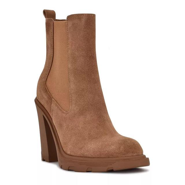 Nine West Ream Womens Suede Chelsea Boots Natural Product Image