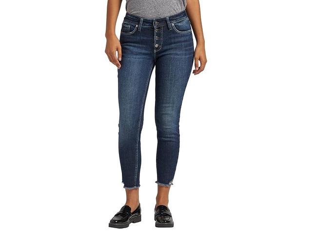 Silver Jeans Co. Suki Mid-Rise Skinny Crop Jeans L43972EAE463 (Indigo) Women's Jeans Product Image