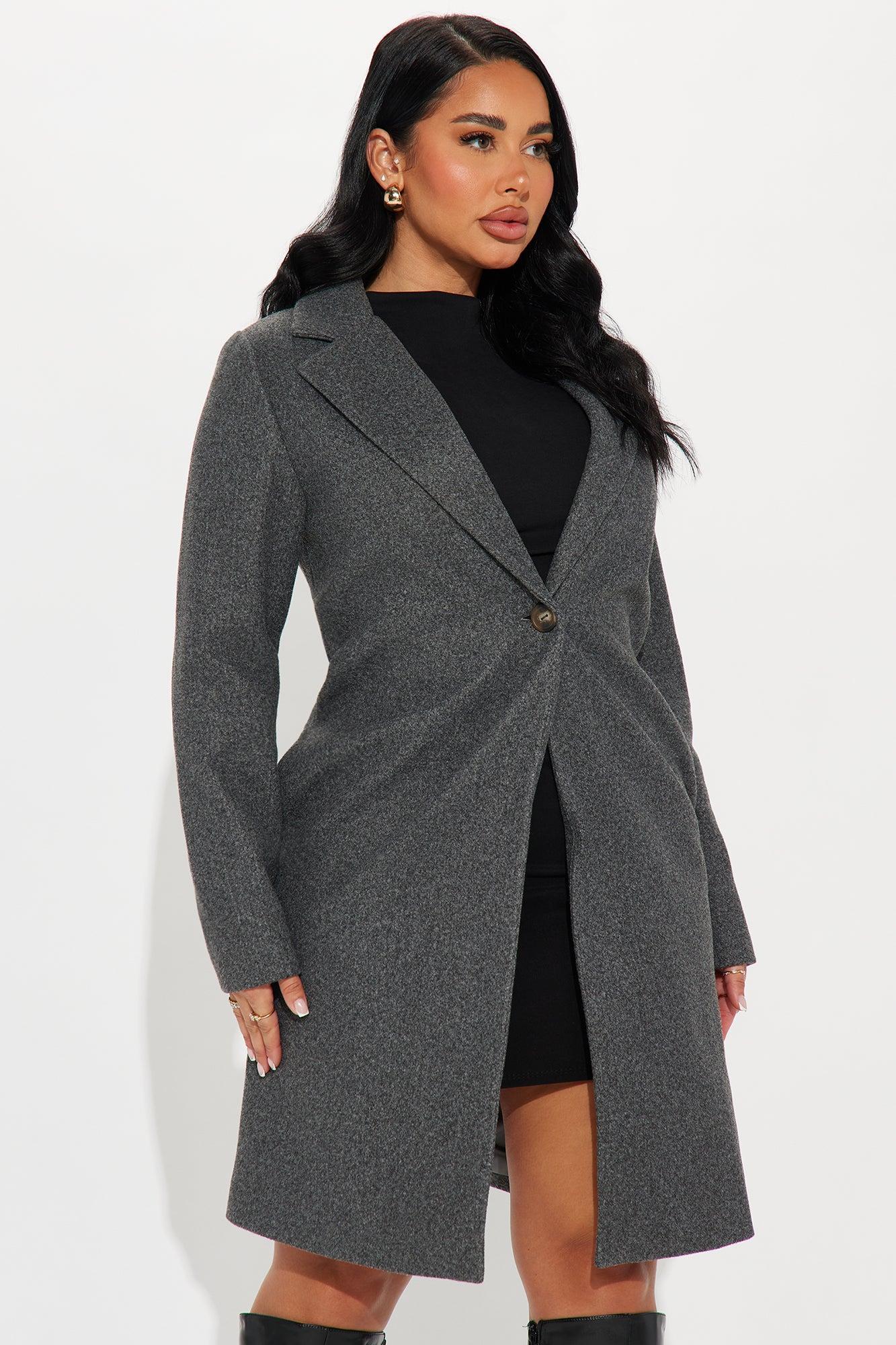 Natalie Wool Coat - Heather Grey Product Image