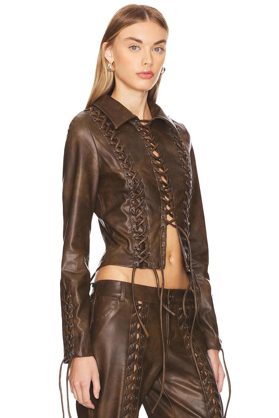 Amantilla Faux Leather Jacket LOBA Product Image