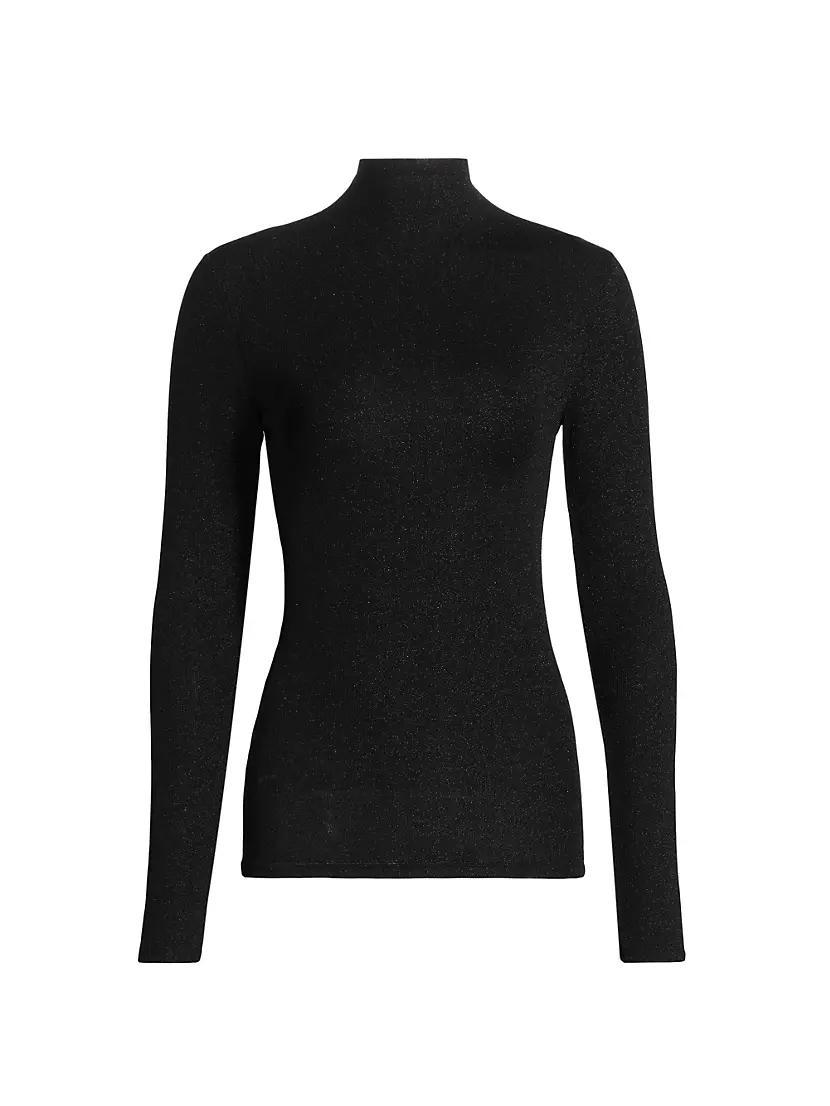 Metallic Turtleneck Top Product Image