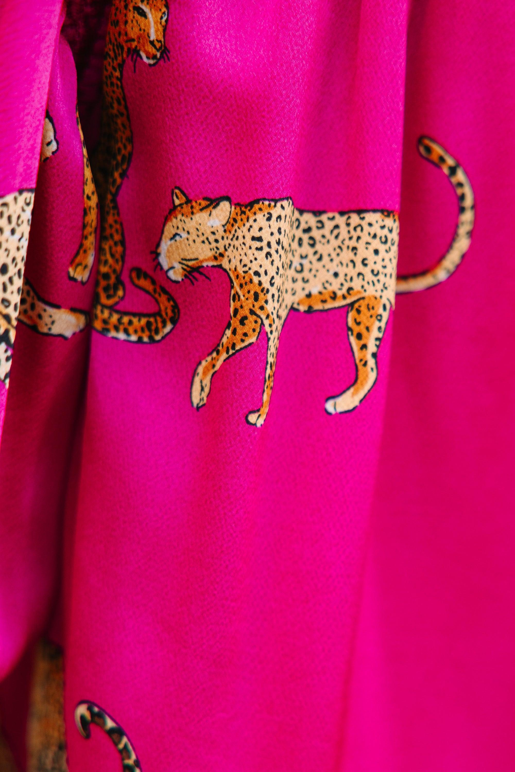 Ready For The Day Fuchsia Pink Cheetah Print Dress Female Product Image