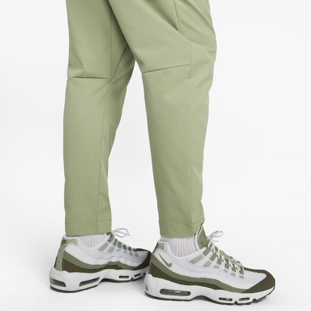 Nike Mens Woven Taper Leg Pants - Green/White Product Image