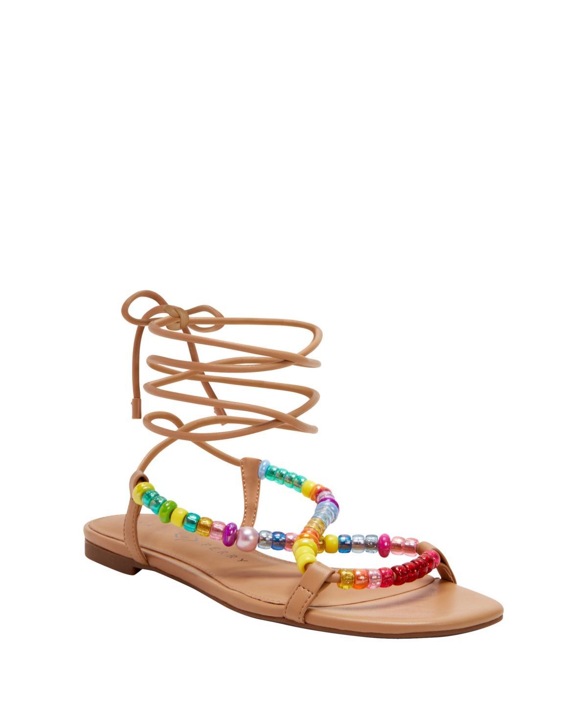 Katy Perry Womens The Halie Bead Lace-Up Sandals Product Image