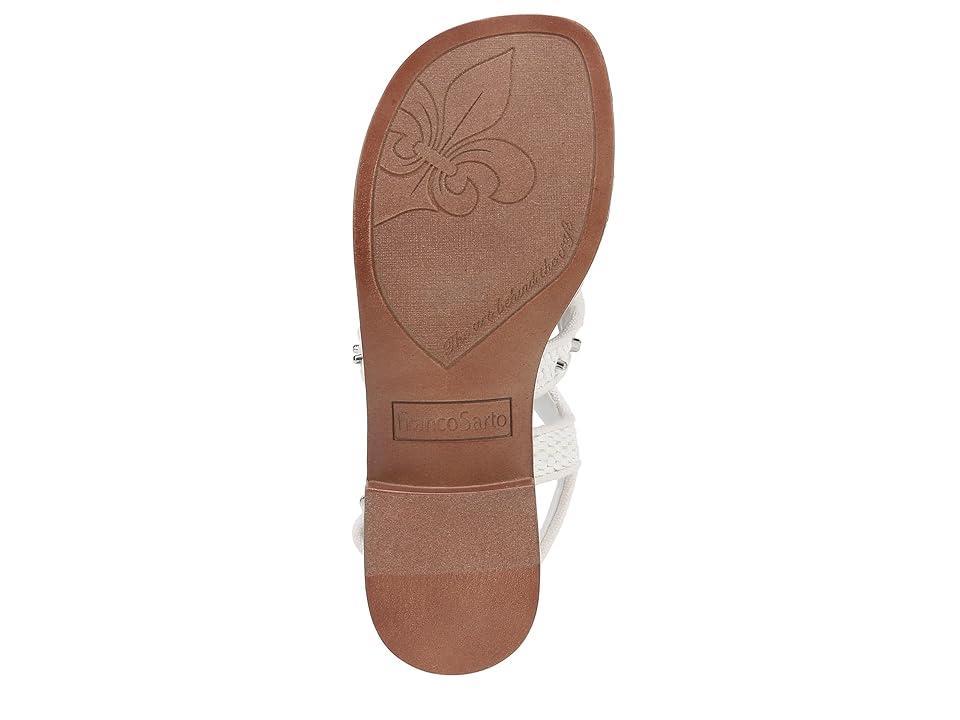 Franco Sarto Ina Strappy Sandal (White Raffia) Women's Sandals Product Image
