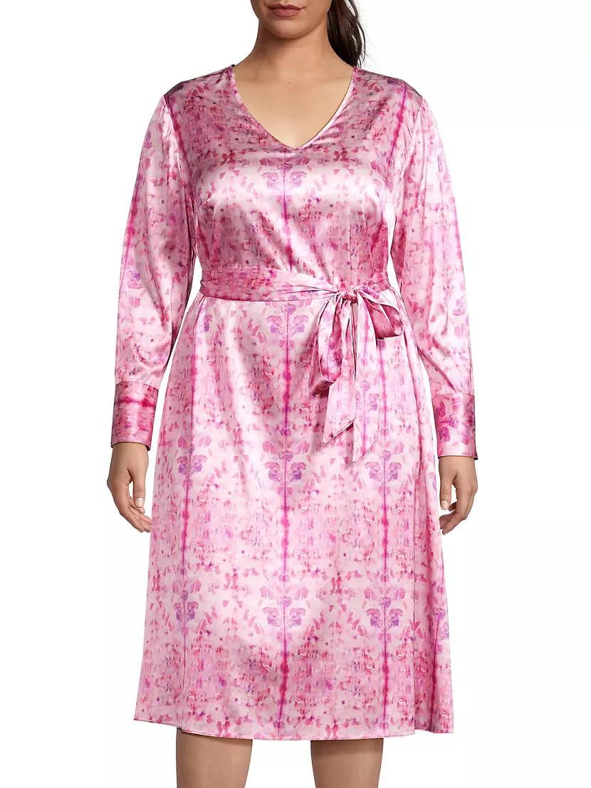 Vittoria Belted Silk Midi-Dress Product Image