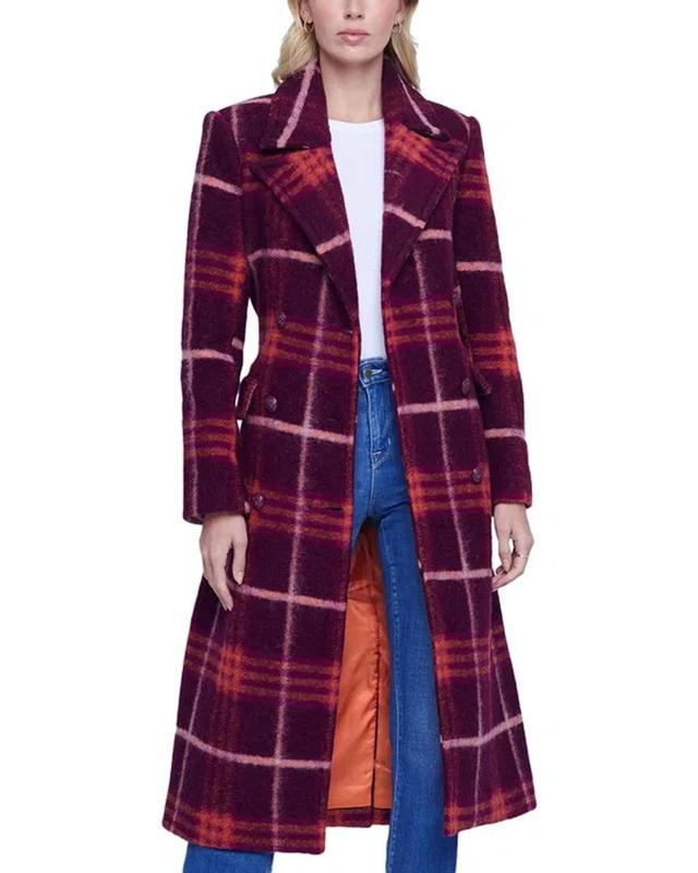 L'agence Olina Wool-blend Long Coat In Purple Product Image