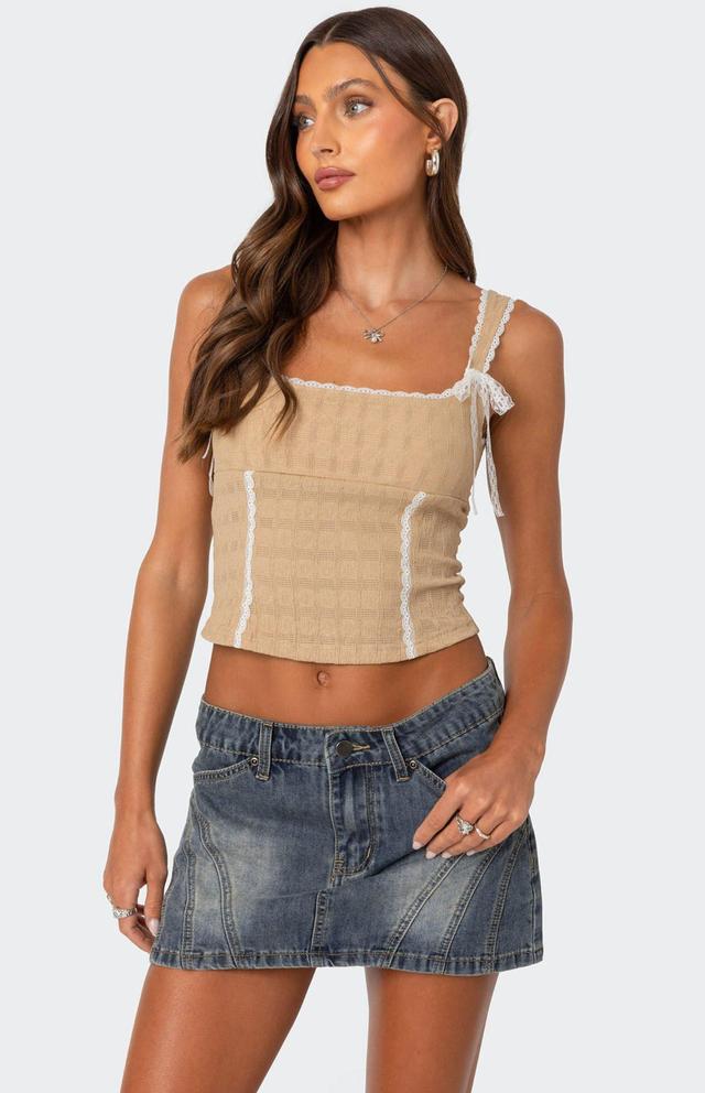 Edikted Women's Textured Bustier Top Product Image