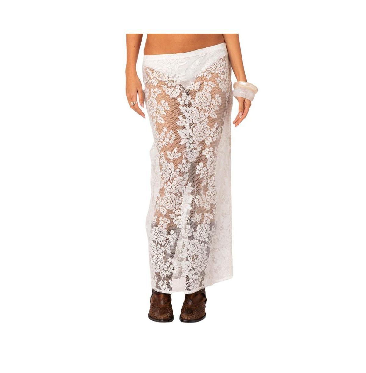 Womens Bess sheer lace maxi skirt Product Image