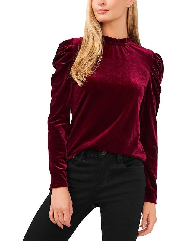 CeCe Velvet Puff Sleeve Top Product Image