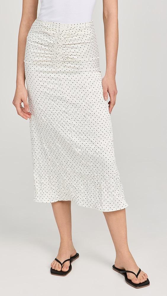 GANNI Crinkled Satin Long Gathered Skirt | Shopbop Product Image