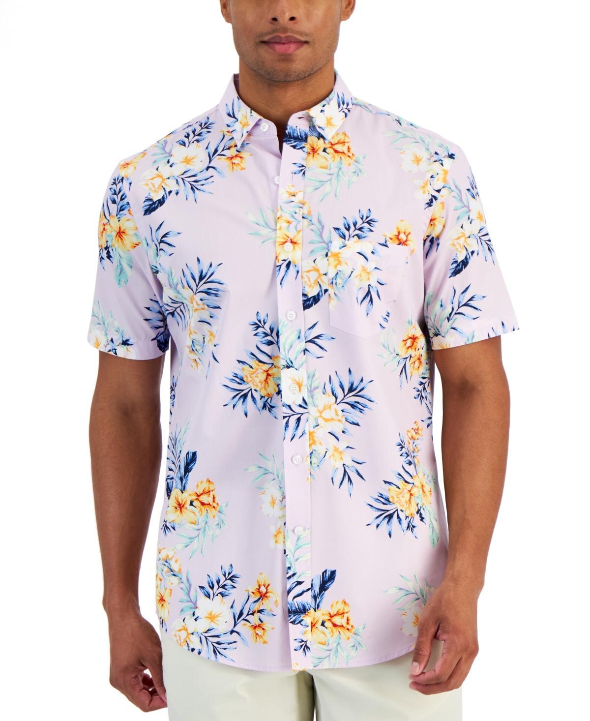 Club Room Mens Naranja Floral Poplin Shirt, Created for Macys product image